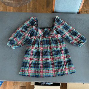 NWT J. Crew Christie Puff Sleeve Dress in Steward Tartan plaid